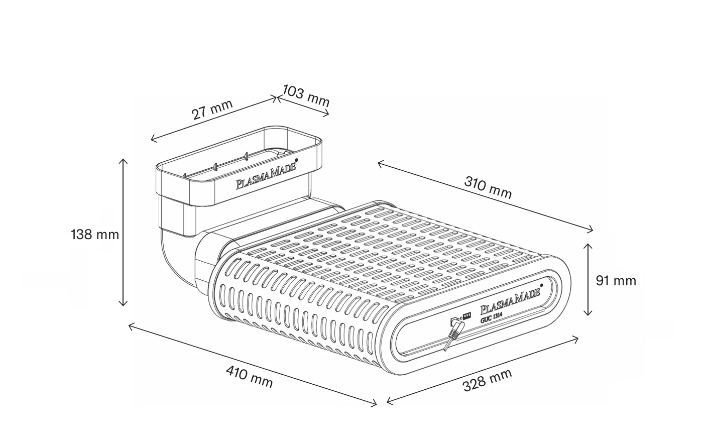 Abmessungen - 90° Adapter NEU PREMIUM