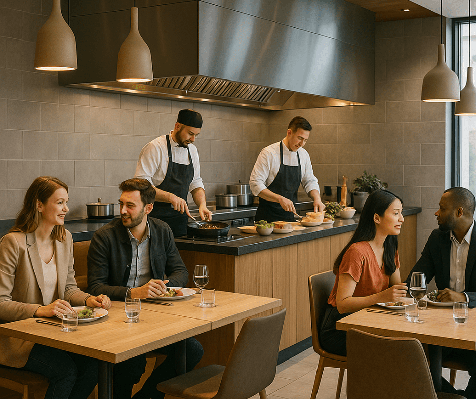 Luftreinigung im Hotel : 2 Köche präsentieren ihr Live Cooking 
