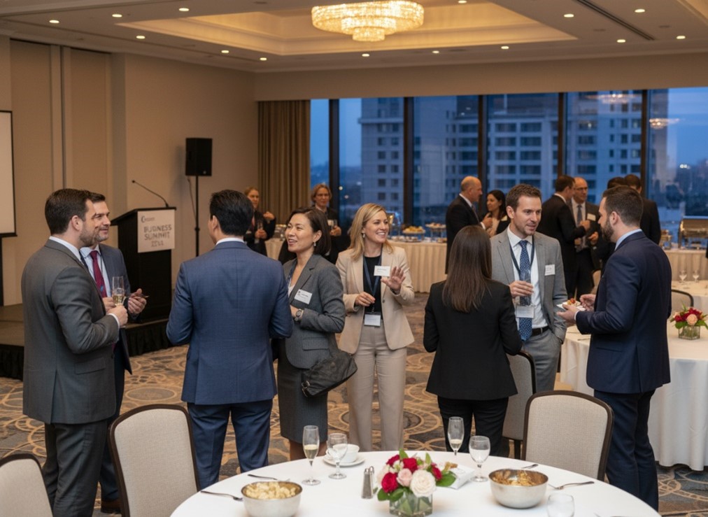 Bild2 Veranstaltung mit vielen Menschen und einem Mann auf der Bühne